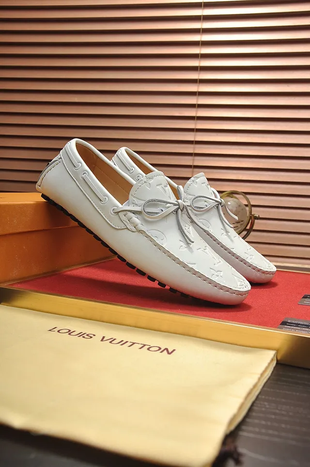 Louis Vuitton Monogram Loafer Off-White Leather Bow-Tie Loafers 8