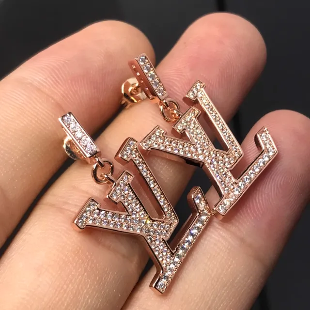 Louis Vuitton Monogram Pavé Crystal Drop Earrings 2