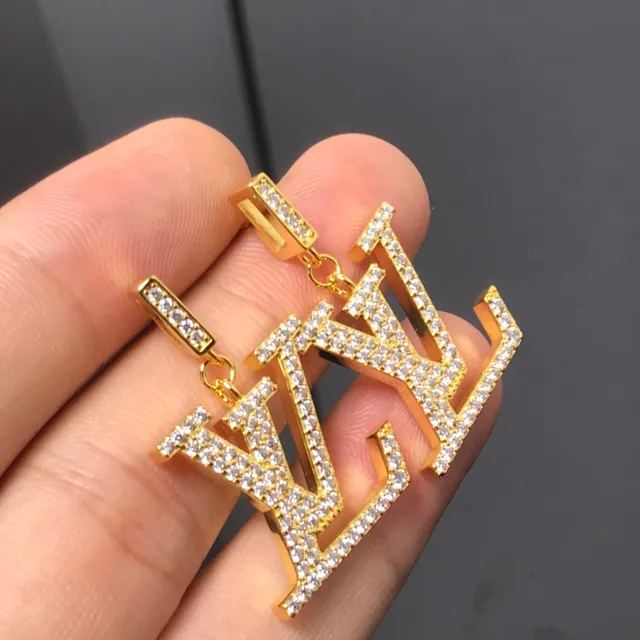 Louis Vuitton Monogram Pavé Crystal Drop Earrings 4