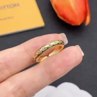 Louis Vuitton Monogram Ring Gold Continuous Band Ring
