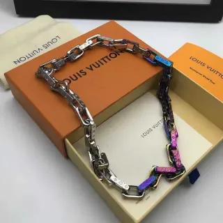 Louis Vuitton Monogram World Tour Chunky Chain Multicolor Necklace
