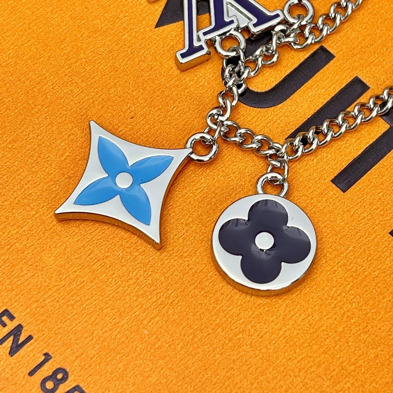 Louis Vuitton Multi-Charm Enamel Pendant Necklace 3