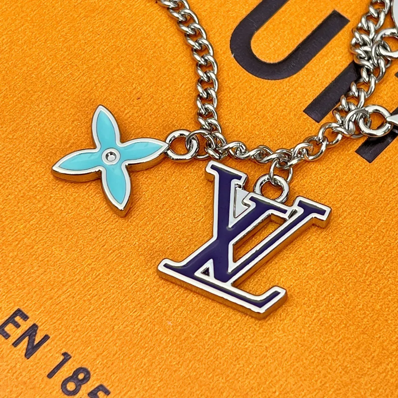 Louis Vuitton Multi-Charm Enamel Pendant Necklace 4
