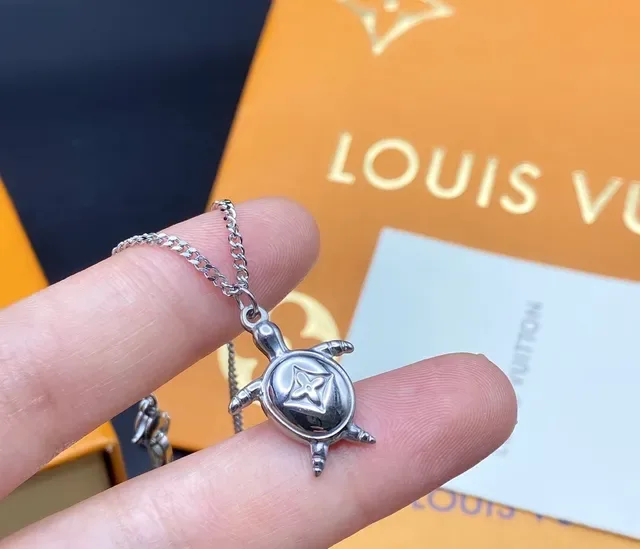 Louis Vuitton Multi-Pendant Silver Gold Chain Necklace 9