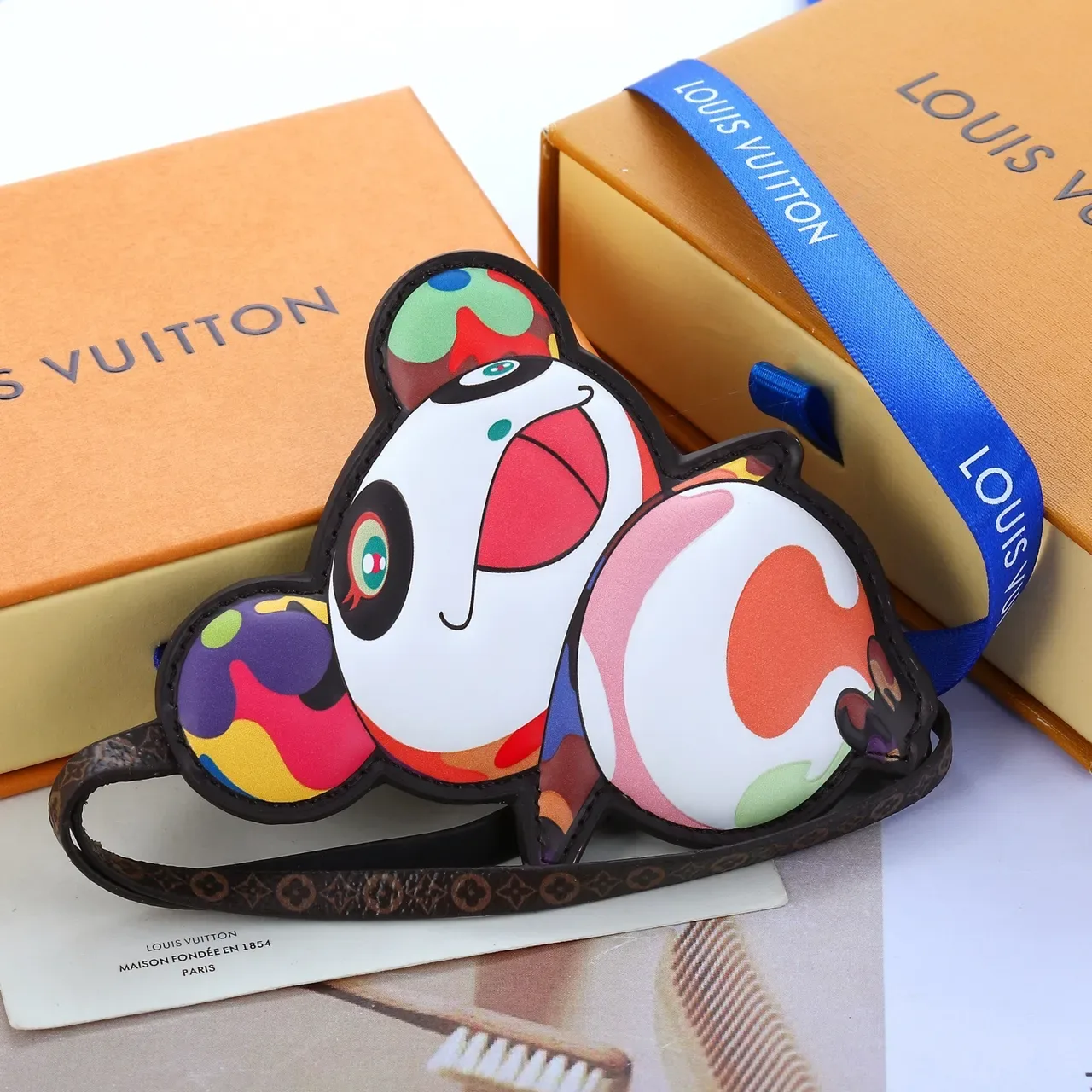 Louis Vuitton Multicolor Black Panda-Shaped Pop-Art Handbag 7