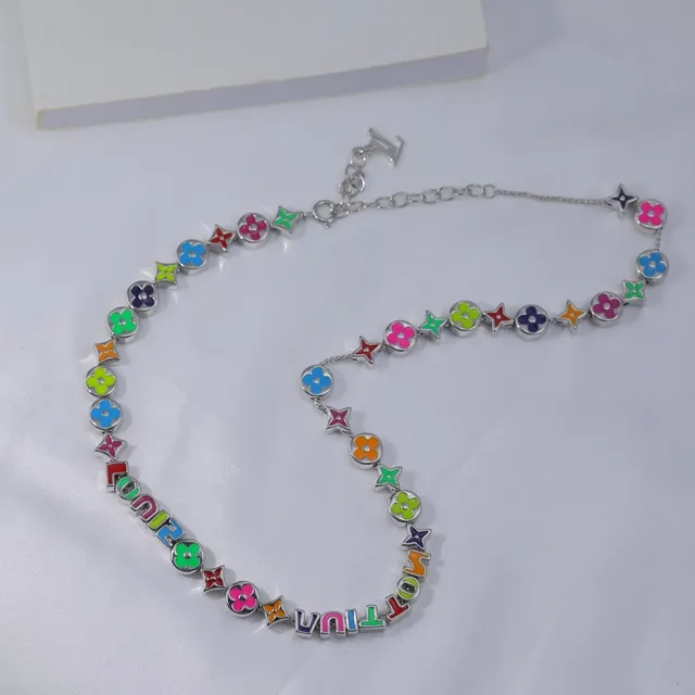 Louis Vuitton Multicolor Enamel Charm Necklace 3