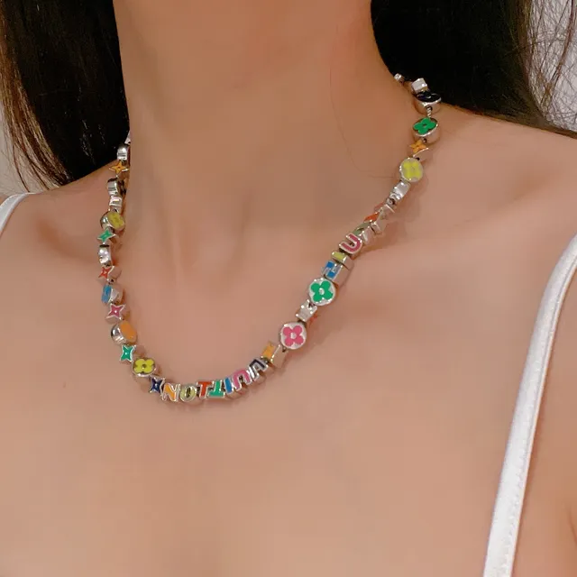 Louis Vuitton Multicolor Enamel Charm Necklace 5