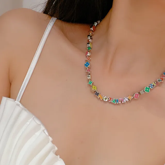 Louis Vuitton Multicolor Enamel Charm Necklace 7