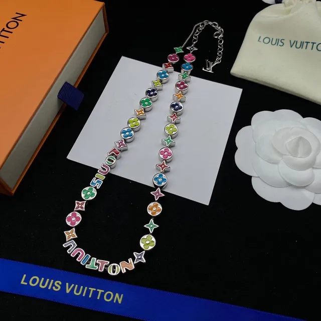 Louis Vuitton Multicolor Enamel Charm Necklace 8