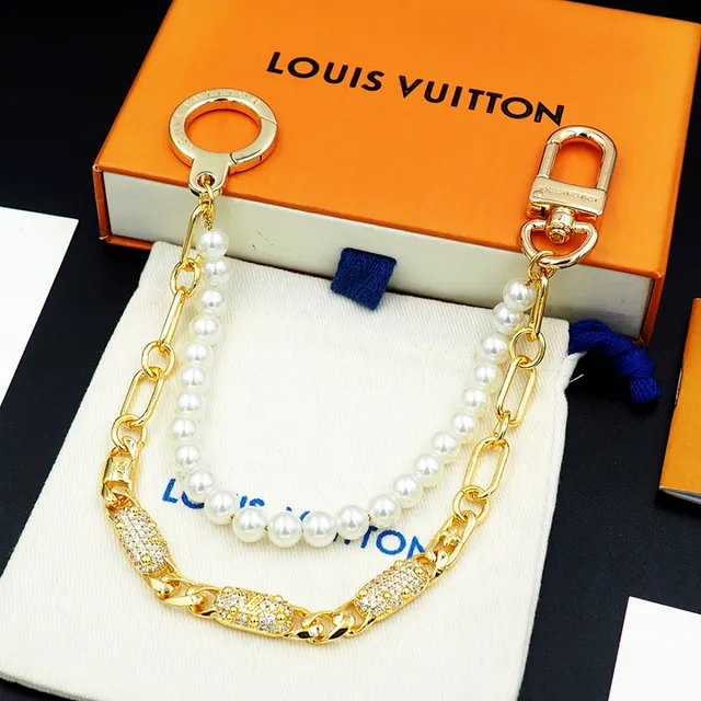 Louis Vuitton Pearl and Crystal Chain Bracelet 2