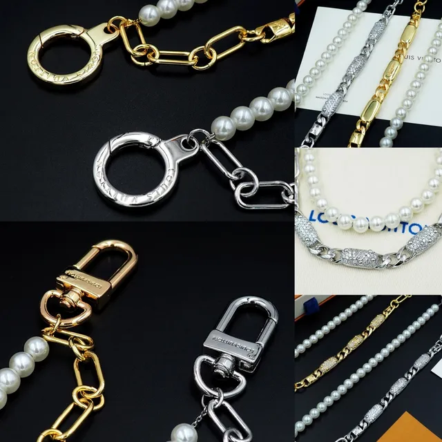 Louis Vuitton Pearl and Crystal Chain Bracelet 6
