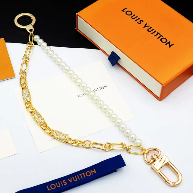 Louis Vuitton Pearl and Crystal Chain Bracelet 7