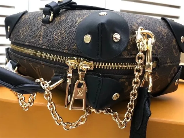Louis Vuitton Petite Malle কালো মনোগ্রাম ক্যানভাস বোস্টন ব্যাগ 13