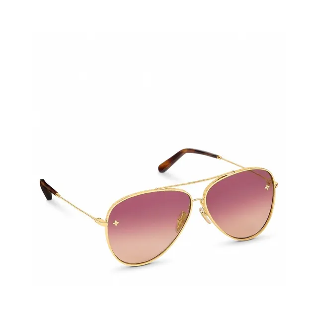Louis Vuitton Óculos de Sol Aviador Pilot Dourado Monograma Espelhado 3