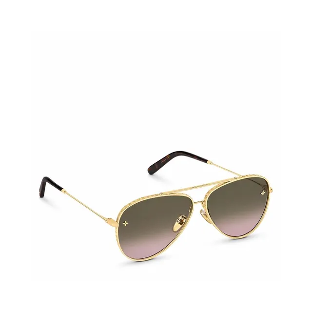 Louis Vuitton Óculos de Sol Aviador Pilot Dourado Monograma Espelhado 4
