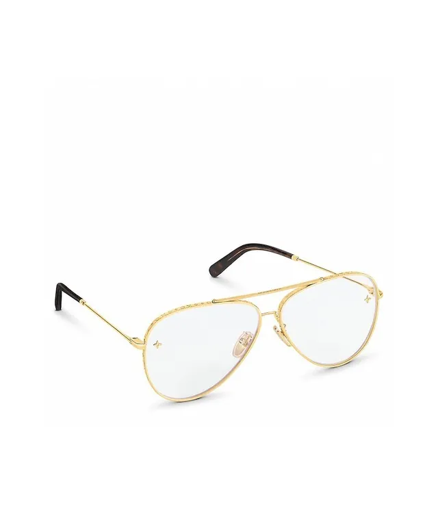 Louis Vuitton Óculos de Sol Aviador Pilot Dourado Monograma Espelhado 5