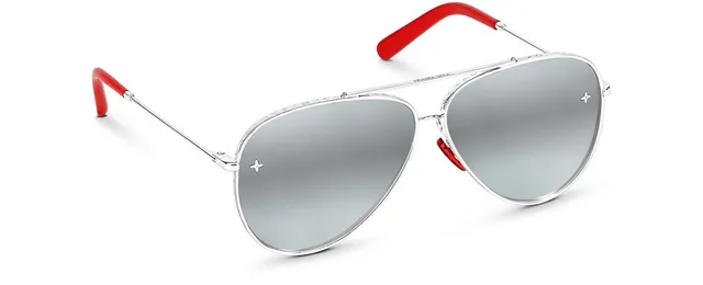 Louis Vuitton Óculos de Sol Aviador Pilot Dourado Monograma Espelhado 6