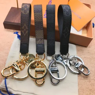 Louis Vuitton Porte-Clefs বাদামী কালো স্ট্র্যাপ-স্টাইল মনোগ্রাম ক্যানভাস হ্যান্ডব্যাগ