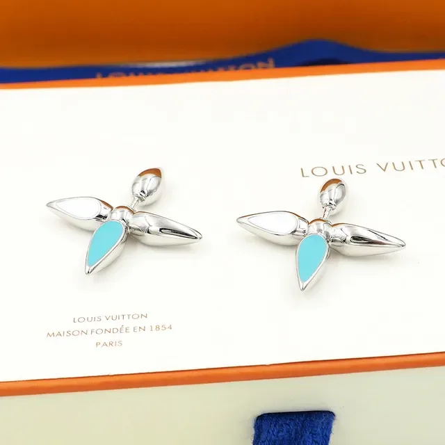 Louis Vuitton Propeller-Style Enamel Stud Earrings 4