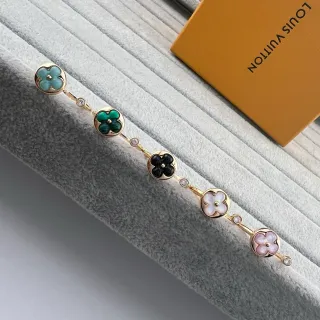Louis Vuitton Quatre Fleurs Pulseira de pedras multicolor floral
