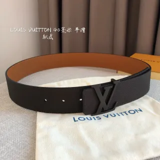 Louis Vuitton Reversible Black Tan Leather Belt