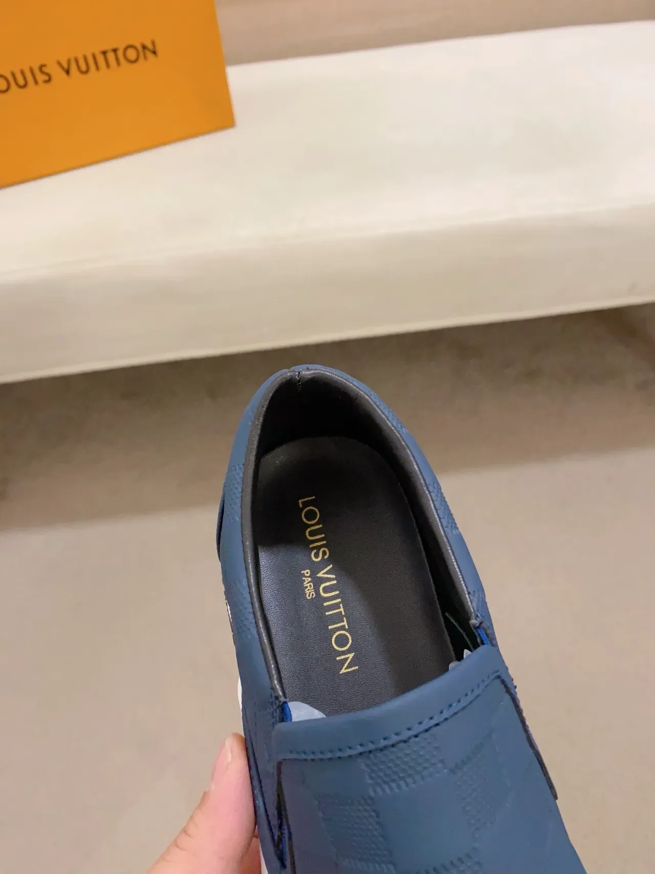 Louis Vuitton Run Away Blue Quilted Slip-On লাইফস্টাইল স্নিকার্স 4