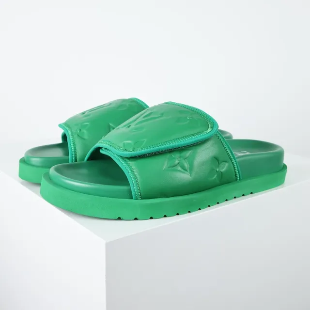 Louis Vuitton Run Away Green Monogram Slipper 2