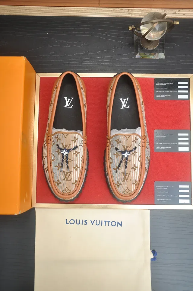 Louis Vuitton Run Away Monogram Canvas Tan Loafers 3
