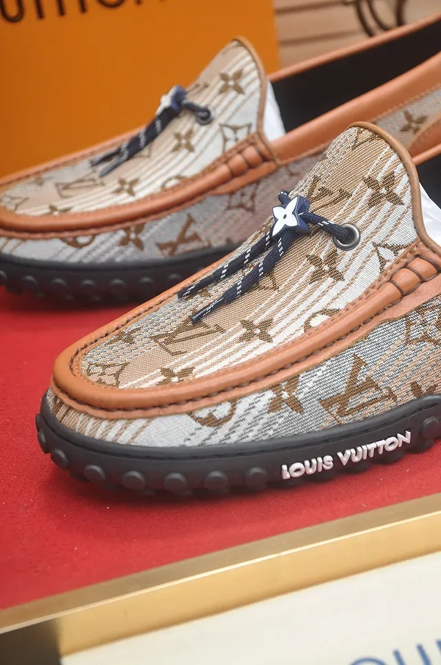 Louis Vuitton Run Away Monogram Canvas Tan Loafers 4