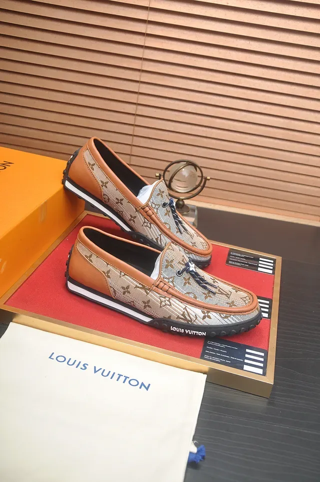 Louis Vuitton Run Away Monogram Canvas Tan Loafers 5
