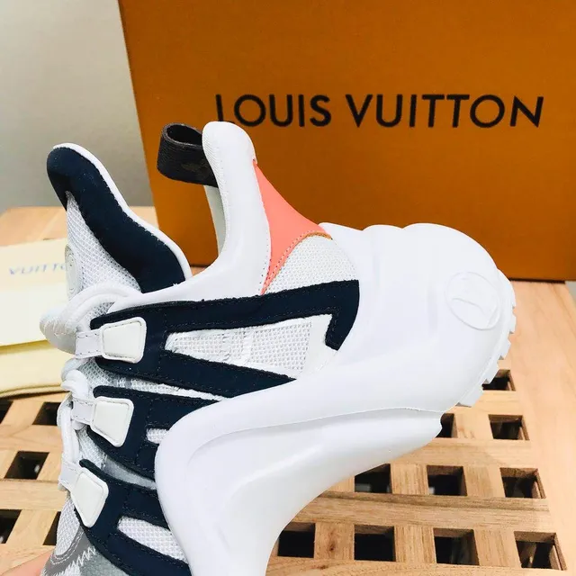 Louis Vuitton Run Away Pink Burgundy Monogram Chunky Sneakers 5