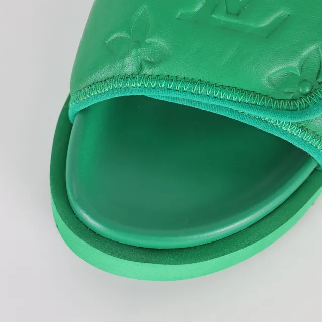 Louis Vuitton Run Away Slide সবুজ Monogram চামড়ার স্লিপার 5