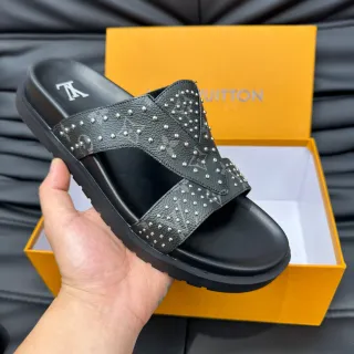 लुई विटन Run Away Studded Monogram কালো কাজুয়াল স্যান্ডেল
