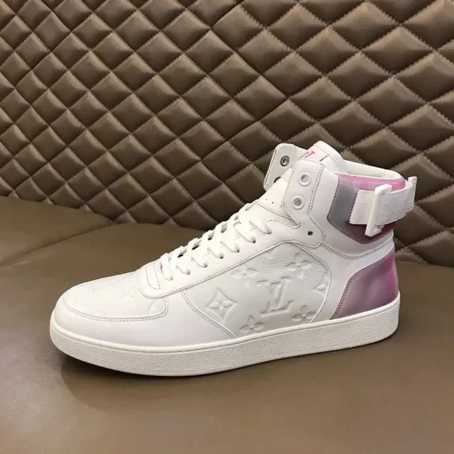 Louis Vuitton Run Away White Multicolor High-Top Embossed Monogram Lifestyle Sneakers 5