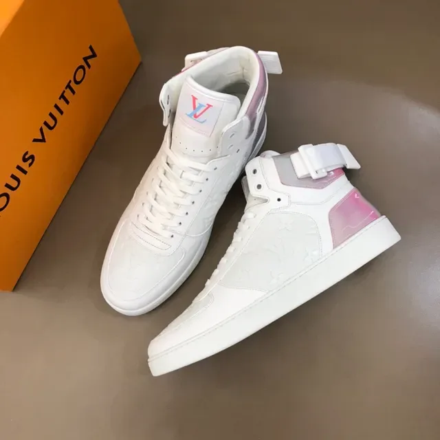 Louis Vuitton Run Away White Multicolor High-Top Embossed Monogram Lifestyle Sneakers 8