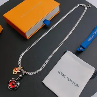 Louis Vuitton Skull and Red Eye Charm Necklace