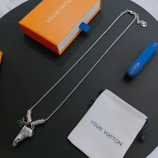 Louis Vuitton Sneaker Pendant Silver-Tone Chain Necklace