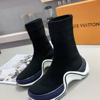 Louis Vuitton Speed Trainer Black White Navy estilo de vida zapatillas