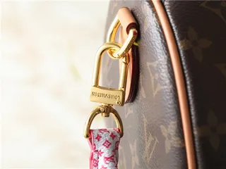 Louis Vuitton Speedy 25 Monogram Canvas Tan Leather Boston Bag 14
