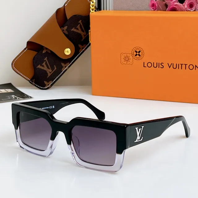Louis Vuitton Square Frame Black Sunglasses 6