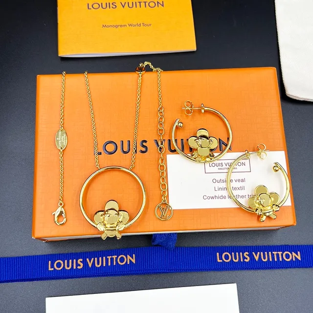 Louis Vuitton Vivienne Gymnast Gold-Tone Floral Hoop Earrings 3