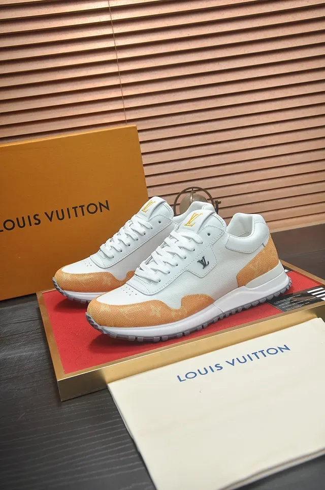 Louis Vuitton White Beige Low-Top Mixed-Material Upper Lifestyle Sneakers 4