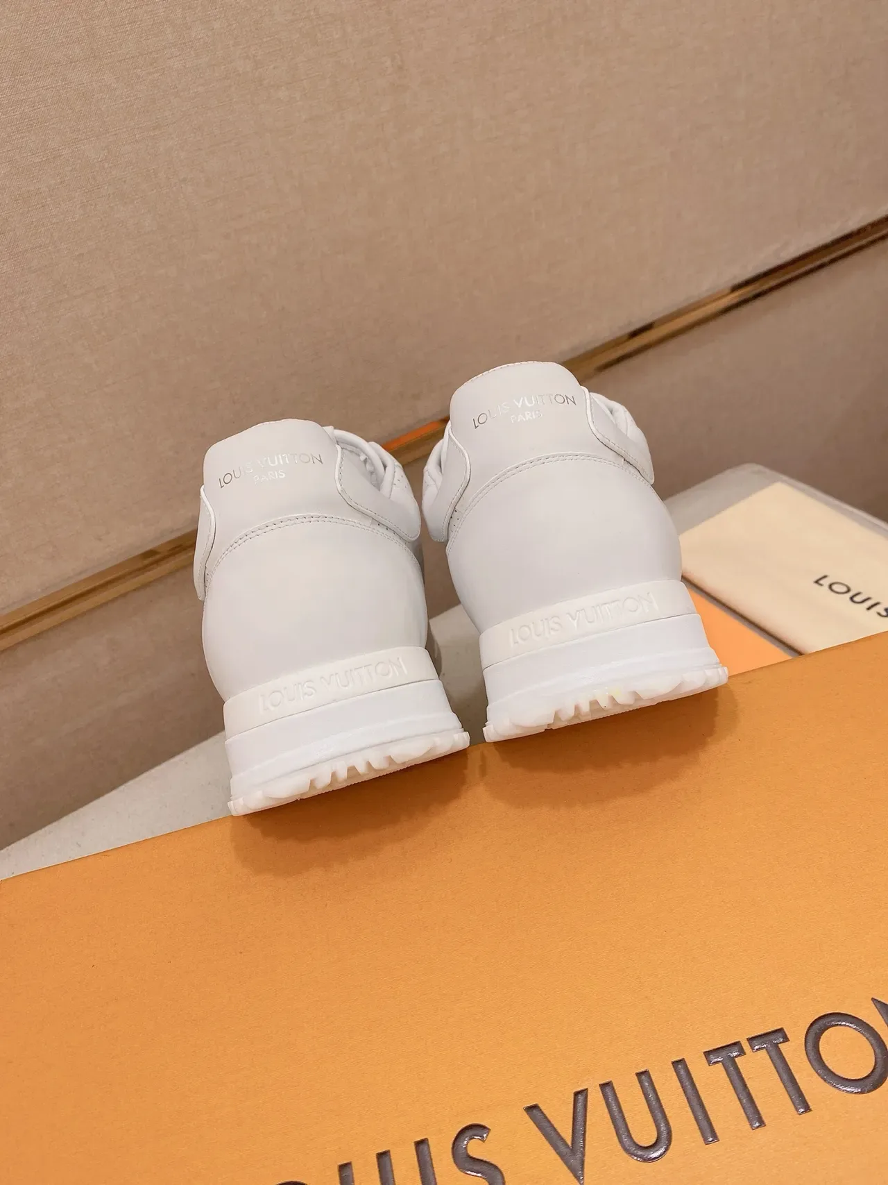 Louis Vuitton White Perforated Leather Clean Monochrome Lifestyle Sneakers 3