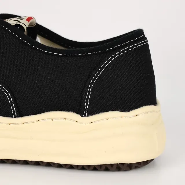 MMY Black Beige Canvas Upper Sculpted Cream Midsole Sneakers 4