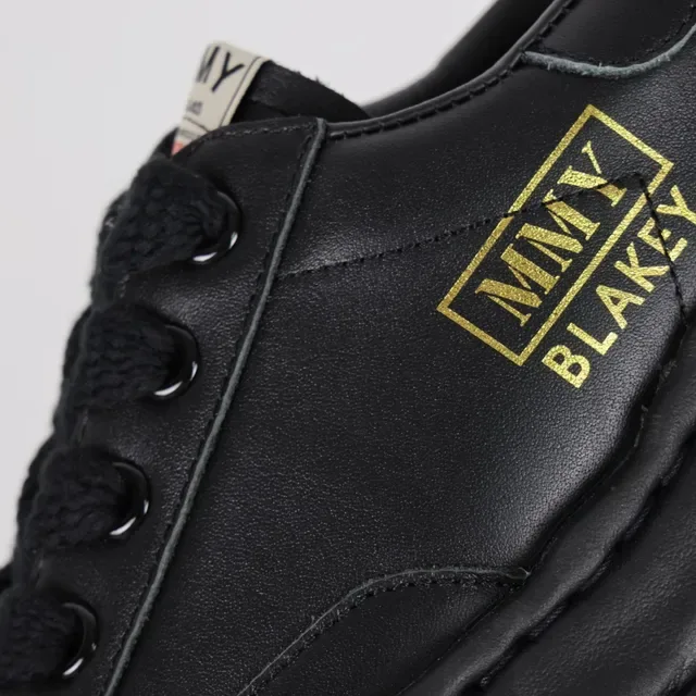 MMY Blakey Black Leather Lifestyle Sneaker 6