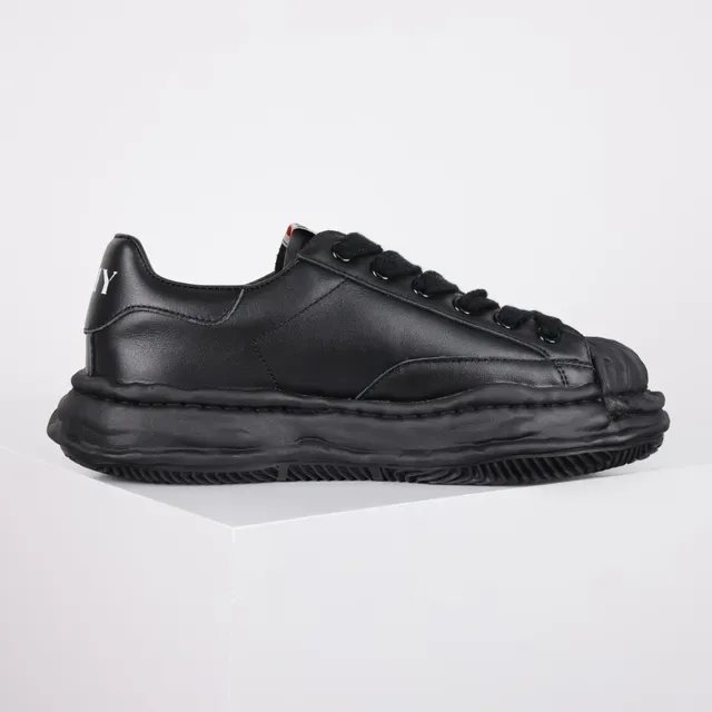 MMY Blakey Black Leather Lifestyle Sneaker 7