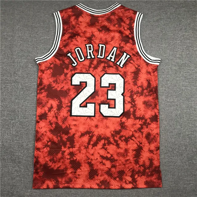 Mitchell & Ness Hardwood Classics Tie-Dye Red Bulls #23 Jersey 3