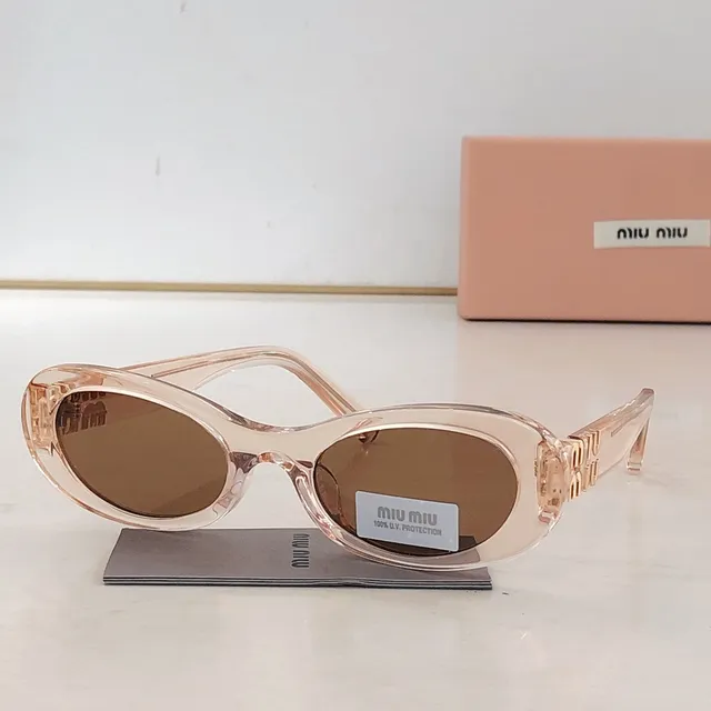 Miu Miu preto cinza oval silhueta brilhante acetato óculos de sol 6