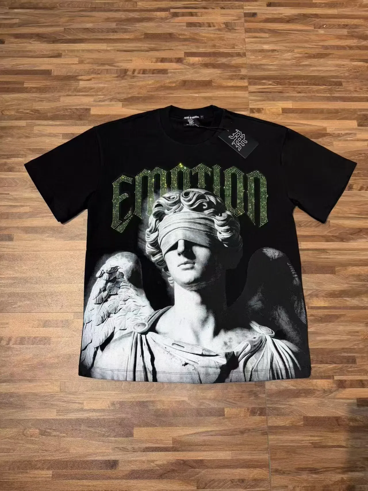 Mixed Emotion Emotion Graphic Rhinestone Angel T-Shirt 3