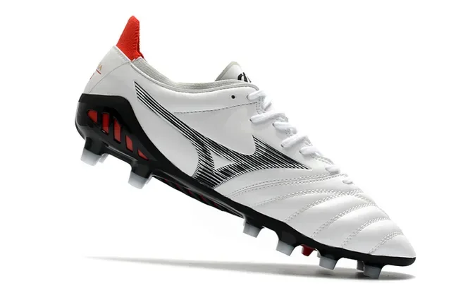 Mizuno Morelia Neo White Black Red Firm-Ground Soccer Shoes 2
